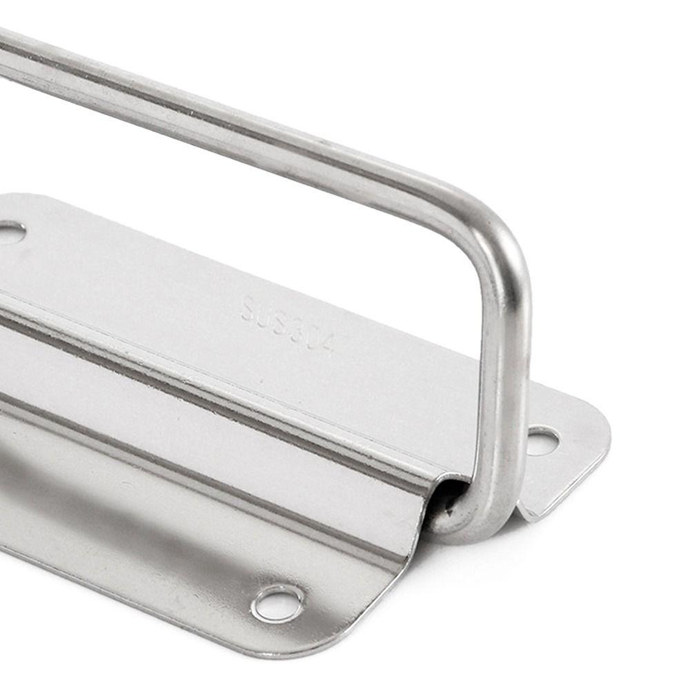 201/304 Stainless Steel Door Handle Box Handle Cabinet Drawer Wardrobe Door Handle with Screws Durable Hardware Accessories