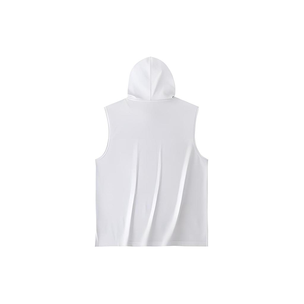 Anta Training Series Lettered Hooded Sleeveless Sports Vest Men Vests Steam-Gray 152427128-1