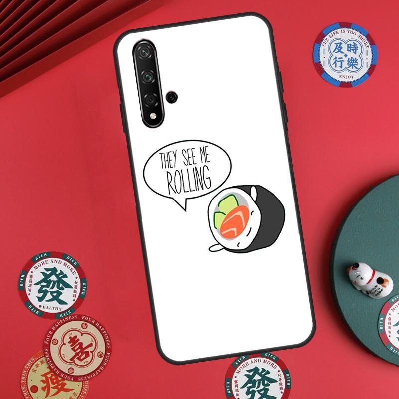 Sushi Food For Huawei Nova 11 Pro 9 10 SE Y70 Y60 Y90 Y61 Y91 Y73 Y72 12s 12i 11i 8i P30 P40 Lite Case