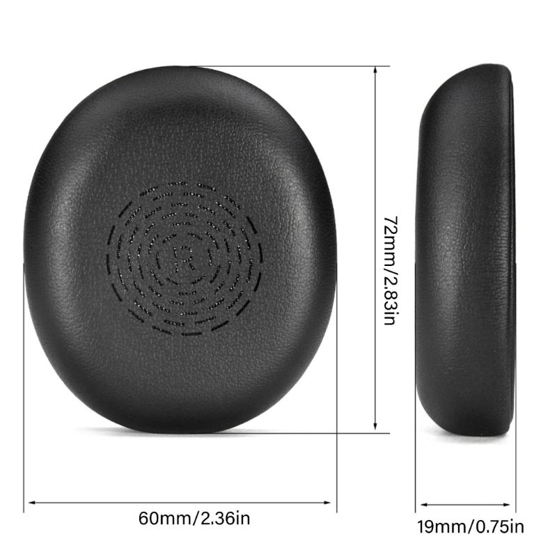 Memory Foam Replacement Ear Cushions with Protein Leather Strong Noise Isolating Ear Pad for Evolve2 65