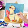 4 Pack 9 Inch Wooden Easel Stand, Portable A-Frame Tabletop Display Easel for Painting, Canvas, Signs,Photos, Art Easel for Kids, Students,