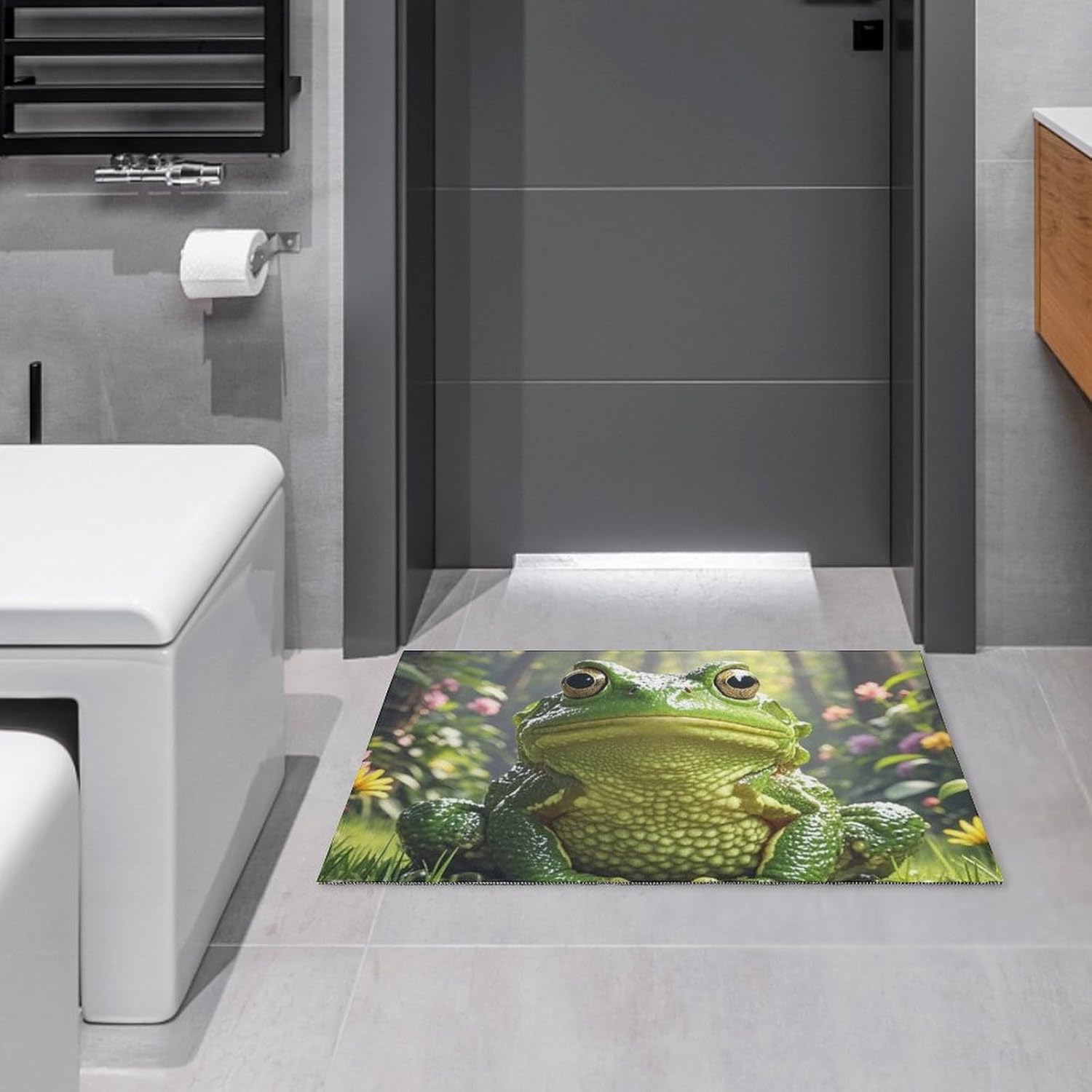 

Crystal velvet carpetFrog Area Rug for Living Room Non Slip Furry Carpet Indoor Machine Washable Rug Entryway Floor Carpet Large 60x90cm