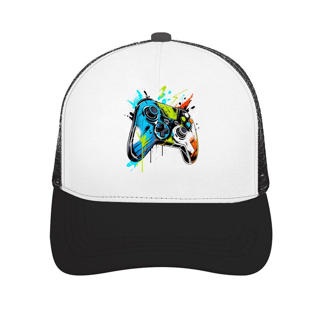 Neon Street Gamer Splash Controller Mesh Baseball Cap Casual Hat Outdoor For Womens Unisex FeUnisex