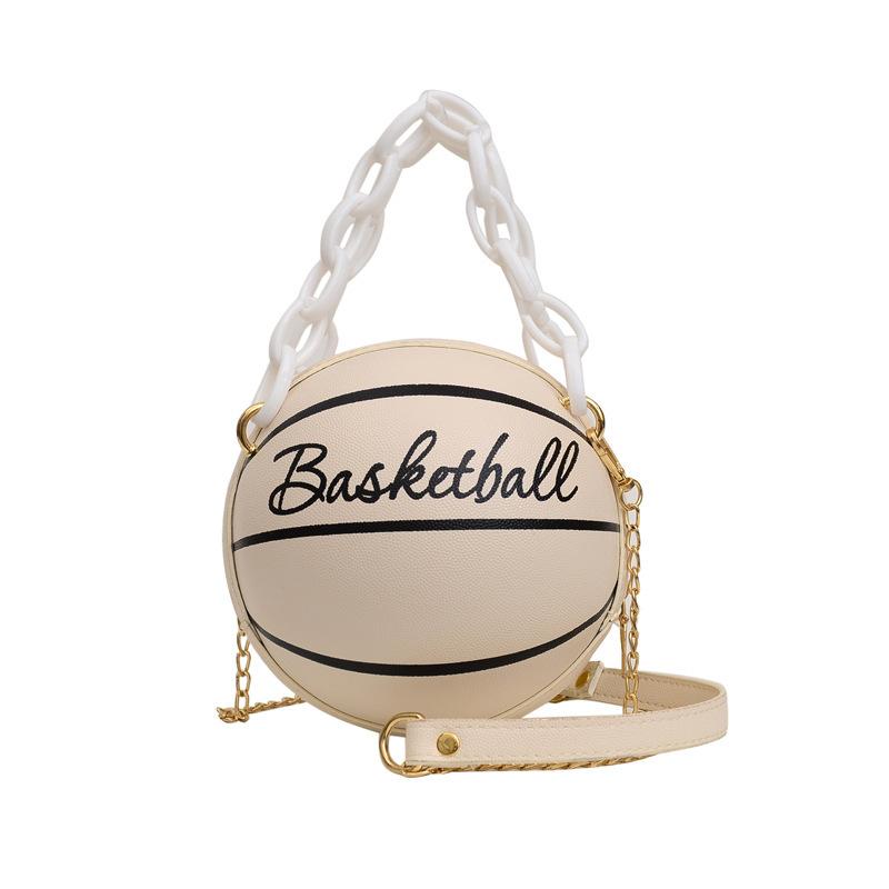 Tooxika Damen Neue runde Basketball-Handtasche mit Ball, vielseitige Umhängetasche, kleine Tasche