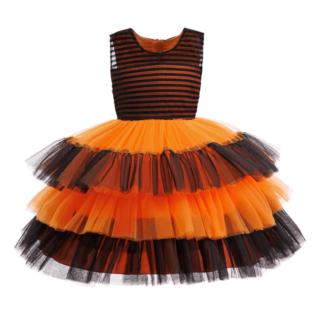 

Halloween Black & Orange Princess Tulle Skirt Costume for Girls 120 cm