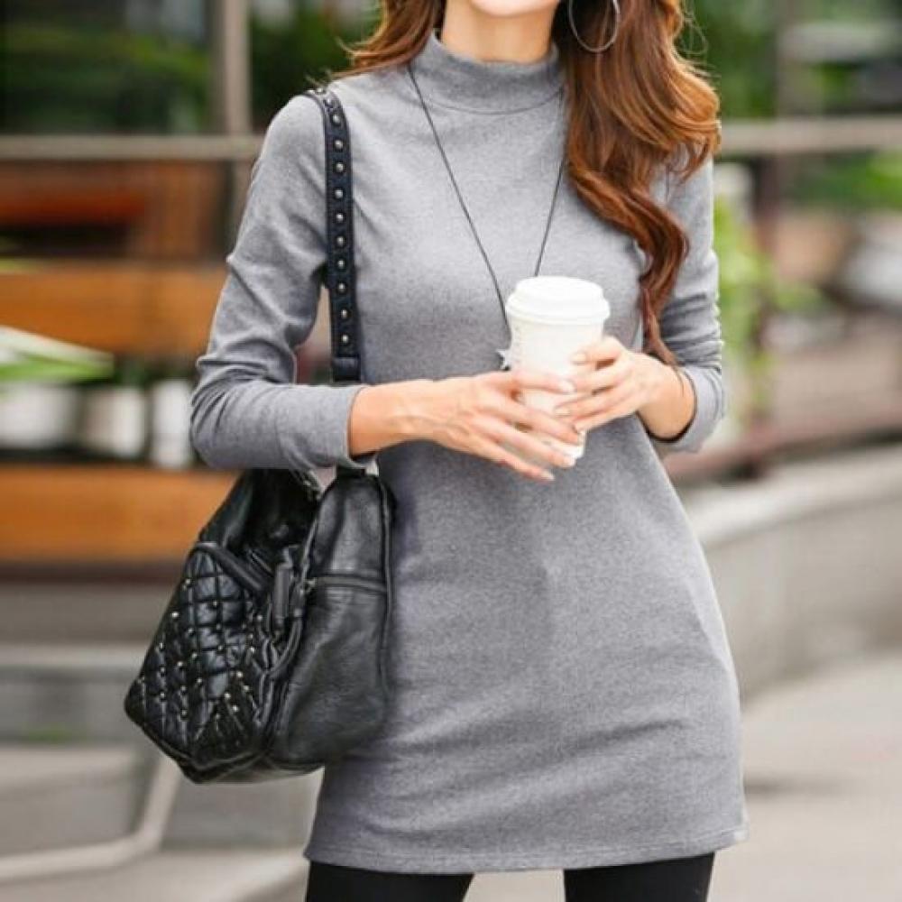 Navava Women Fleece Half TurTle Neck Long Sleeve T shirT nT3111