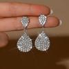 Ladies' Fashionable Design, Geometric Water Droplet Light Luxury Earrings, Jewelry Suitable for Dates, Parties, Holidays, Gifts