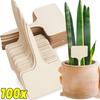 Wooden Plant Labels Multi-shape Blank Garden Marker Stakes DIY Writing Tags for Potted Flower Herb Seed Vegetable Identification