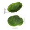 Artificial Moss Rocks Green Realistic Textured Stone Decor for Fairy Gardens Terrariums Miniature Landscaping Indoor Use Only