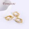 18K Gold Plated Brass with Zircon Earring Hook Clasps,Earwires Fasteners For Earring,DIY Jewelry Making,Accessories For Earrings