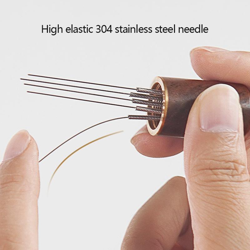 Coffee Tamper Stainless Steel 5/6 Needles Espresso Powder Stirrer Distributor Leveler Tools Cafe Stirring Barista Accessories