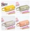 Double Partition Pencil Case Oxford with Handle, Layer Pen Pouch, Large Student Stationery Storage Bag Capacity for Students And Commuters Organizer