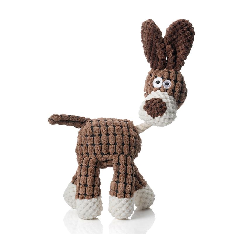 Squeak Dog Toys, Durable Stuffed Animal Plush Chew Toys, Dog Toys for Cleaning Teeth, Suitable for Small Medium-sized Dogs