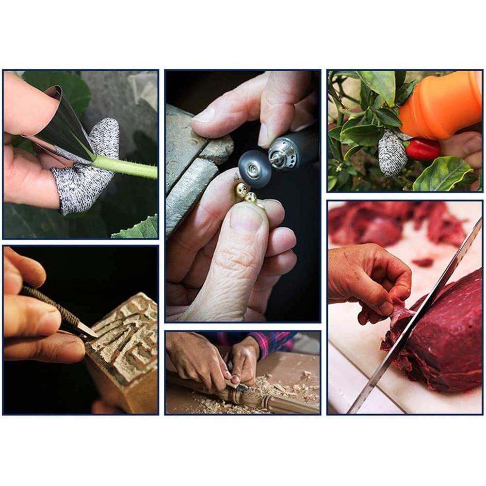 20 Pcs Finger Cots 5 Levels Of Cut Resistant Protective Sleeve Reusable Anti Slip Finger Sleeve for