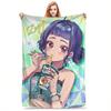 KPop Demon Hunters Zoey Blanket Many Sizes 2D Print Kpop Demon Hunter Thick Flannel Sofa Bed Cozy Passion