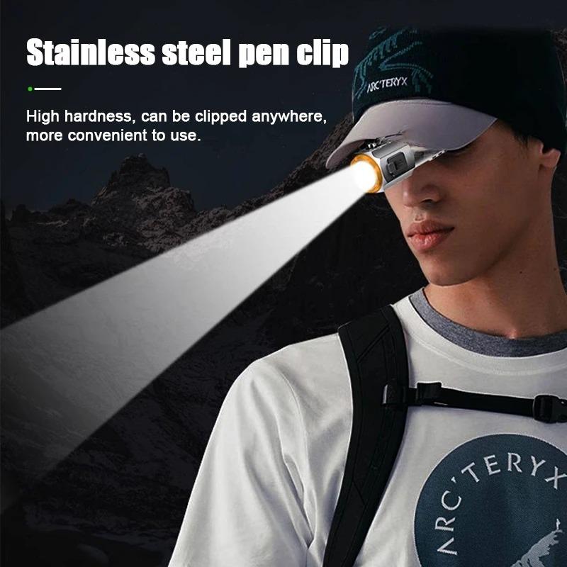 LED Strong Light Flashlight Rechargeable Multi Functional For Long Range Portable Outdoor Home Mini Flashlight Cap Clip Light