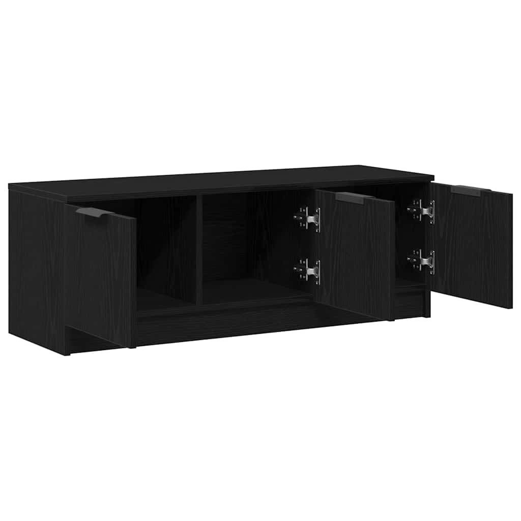 TV Stand in Black Oak Look 102 x 35 x 36.5 cm