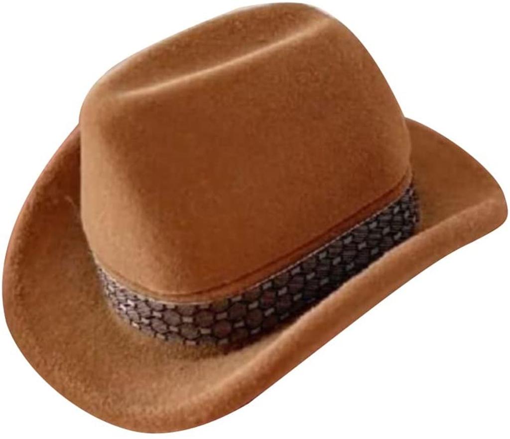 Kreative Cowboy-Hut-Form-Ring-Box, Samt, braun, Schmuck-Display, Aufbewahrungskoffer, Ringe-Halter