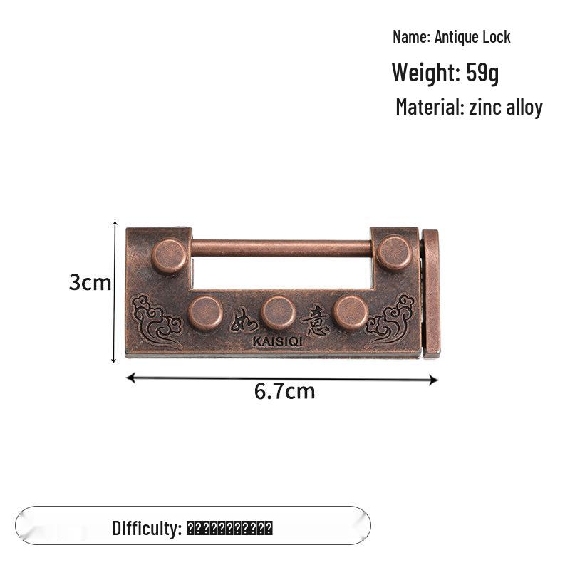 Zinc Alloy Kongming Puzzle Lock: Disentanglement Ring Educational Toy