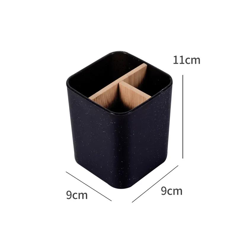 

Electric Toothbrush Holder with Removable Bamboo Tray Makeup Brush Storage Box Bathroom Organizer for Toothpaste and Accessories