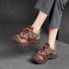 Autumn New Color Block Front Lace Up Ugly Chic Thick Sole Oxford Shoes Women