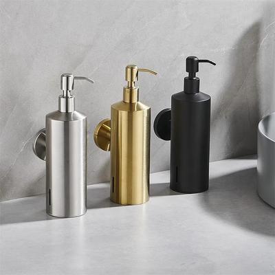 Wall Mounted Soap Dispenser 304 Stainless Steel Empty Bottle Press Type Large Capacity 500ML Manual Hand Sanitizer Bottle Modern