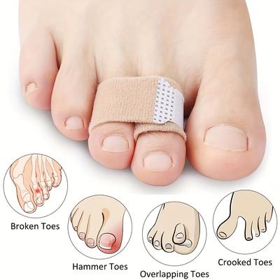 5/10/20 peças Alisador de dedos em martelo Talas para os dedos Almofadas Bandagens para corrigir dedos tortos e sobrepostos Protetor, ferramenta para cuidados com os pés