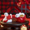 6pcs Chinese Style New Year Snake Figurine Cartoon Mini Snake Ornament  Birthday Party Gift