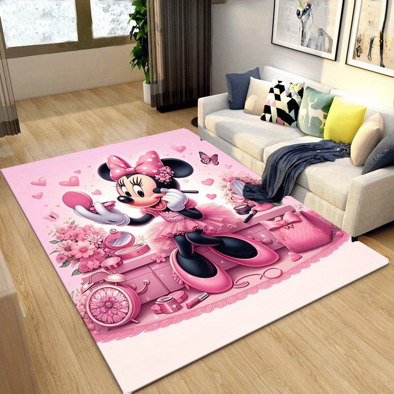 1pc Mickey Pattern Area Rug Soft Flannel Floor Mat for Living Room,Office,Bedroom and Carpet,Sofa Coffee Table Floor Mat