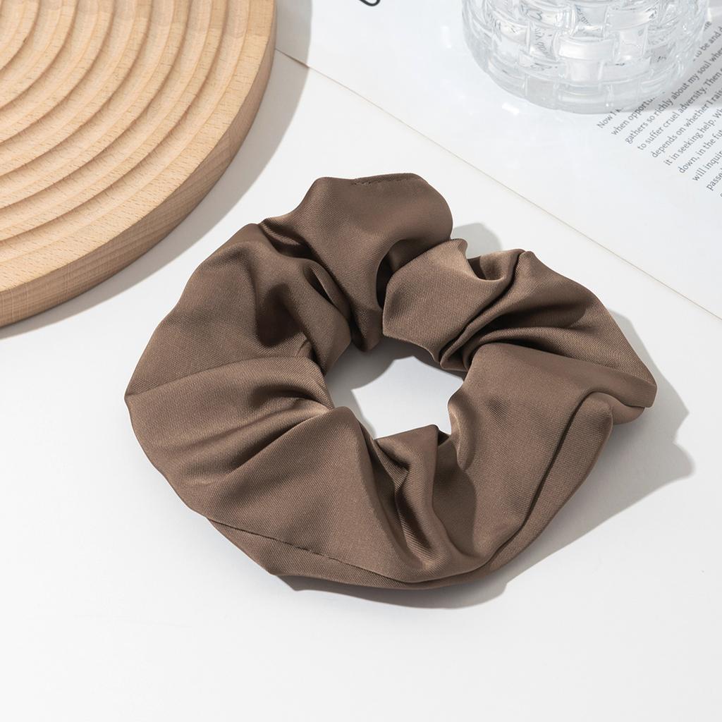 Vintage Silk Satin Hair Scrunchies Elastic Hair Bands Solid Color Women Girls Headwear Ponytail Ties Rope Hair Accessories