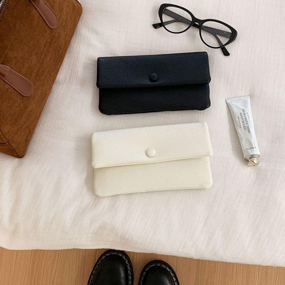 Korean Style Envelope Wallets PU Leather Change Bag Simple Women Long Clutch Bag  Outdoor
