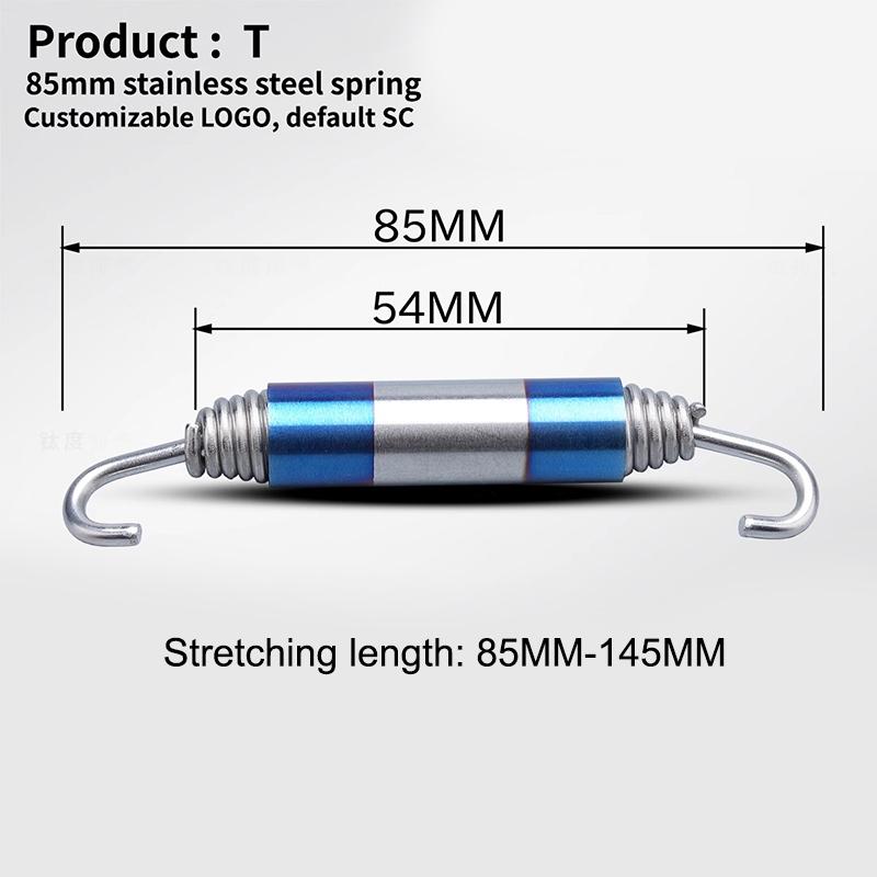 43mm-85mm Stainless Steel Rotatable Motorcycle Exhaust Spring Hooks For Front/Middle Link Pipe Muffler