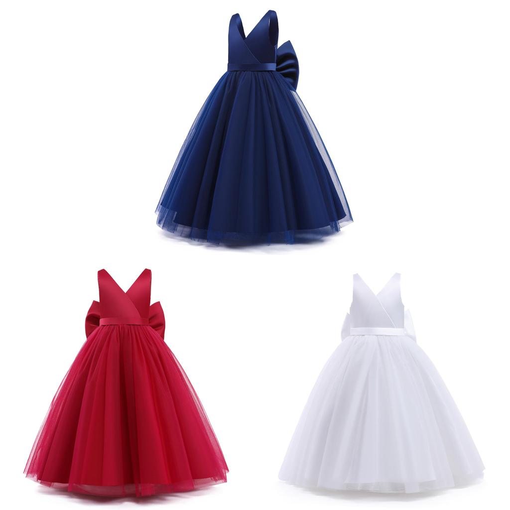 Vestito da Principessa per Bambina in Tessuto Raso e Tulle per Festa di Compleanno e Spettacolo