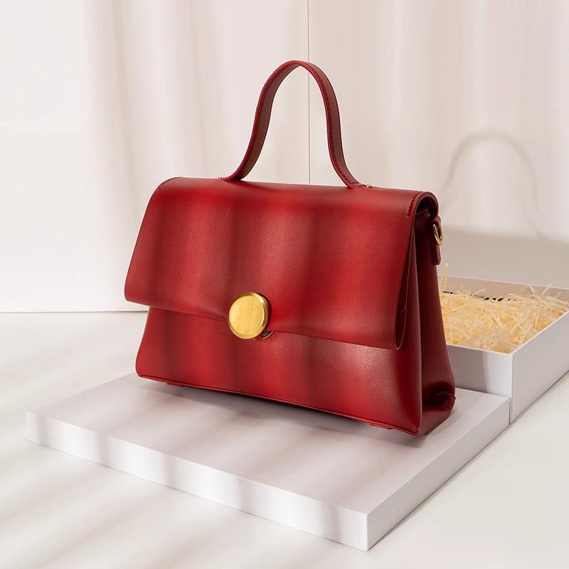 Red Bride's Wedding Bag, Large-capacity Wedding Bag, Single-shoulder Crossbody Light Luxury Handbag