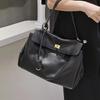Borsa Sottobraccio a Spalla da Donna in Pelle di Mucca Borsa Portatile di Lusso da Designer Femminile Borse Retrò Morbide in Pelle di Mucca per Lavoro e Pendolarismo