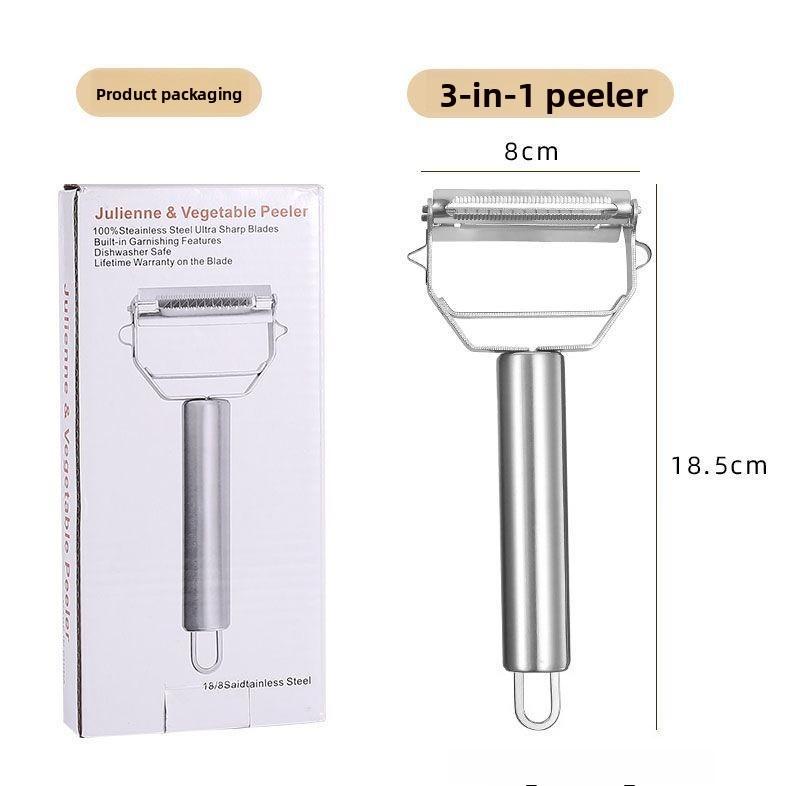 Vysoce kvalitní nerezová ocelová struhadlo na brambory, okurky, mrkev, škrabka na zeleninu, škrabka na ovoce a kráječ zeleniny