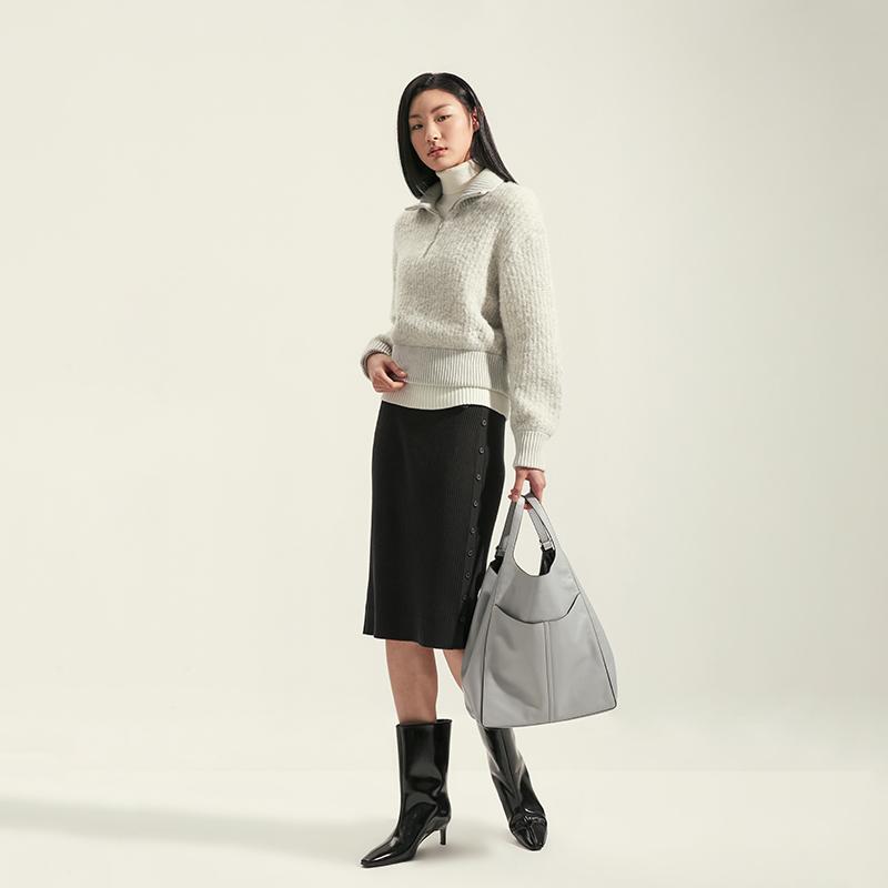 New CALVIN KLEIN Synthetic Material Shoulder Bag Women's Urban Gray DH3737-CI1