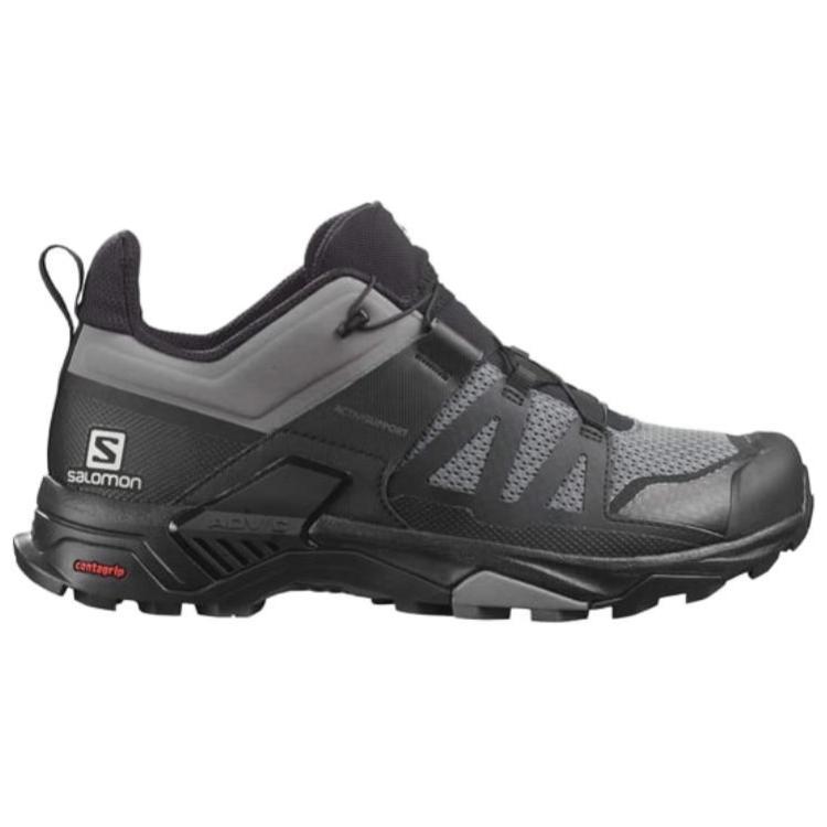 SALOMON X Ultra 4 Comfortable Cushioning Slip Resistant Abrasion Resistant Low top Running Shoes Men's Black Gray L41385600