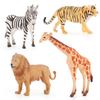 Vividly Designed Zoo Animal Models Made From Pvc Including Lion Bear Panda Tiger Giraffe Decoration For