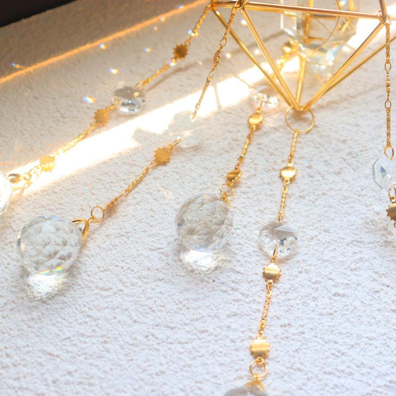 Attrape-Soleil Cristal Lune - Décoration Fenêtre Arc-en-Ciel - Pendaison Maison/Jardin