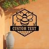Custom Bumble Bee Metal Sign - Personalized Bee Hive Decor, Sturdy Honeycomb & Honey Bee Gift for Bee Lovers
