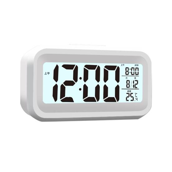 Digitaler Wecker Große LED-Anzeige Lautstärke einstellbar Touch-Snooze Datums- Temperaturanzeige Batteriebetrieben Heim Schlafzimmer Uhr