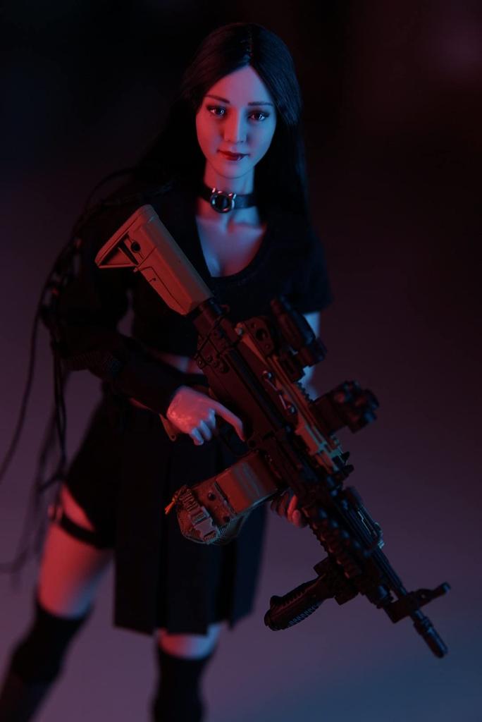 [TOYBARJAPAN] Sexy Black Beauty Fighter Outfit Accessory Set for 1/6 Scale Action Figures (Body, Head, Shoes, and Weapons Not Included)