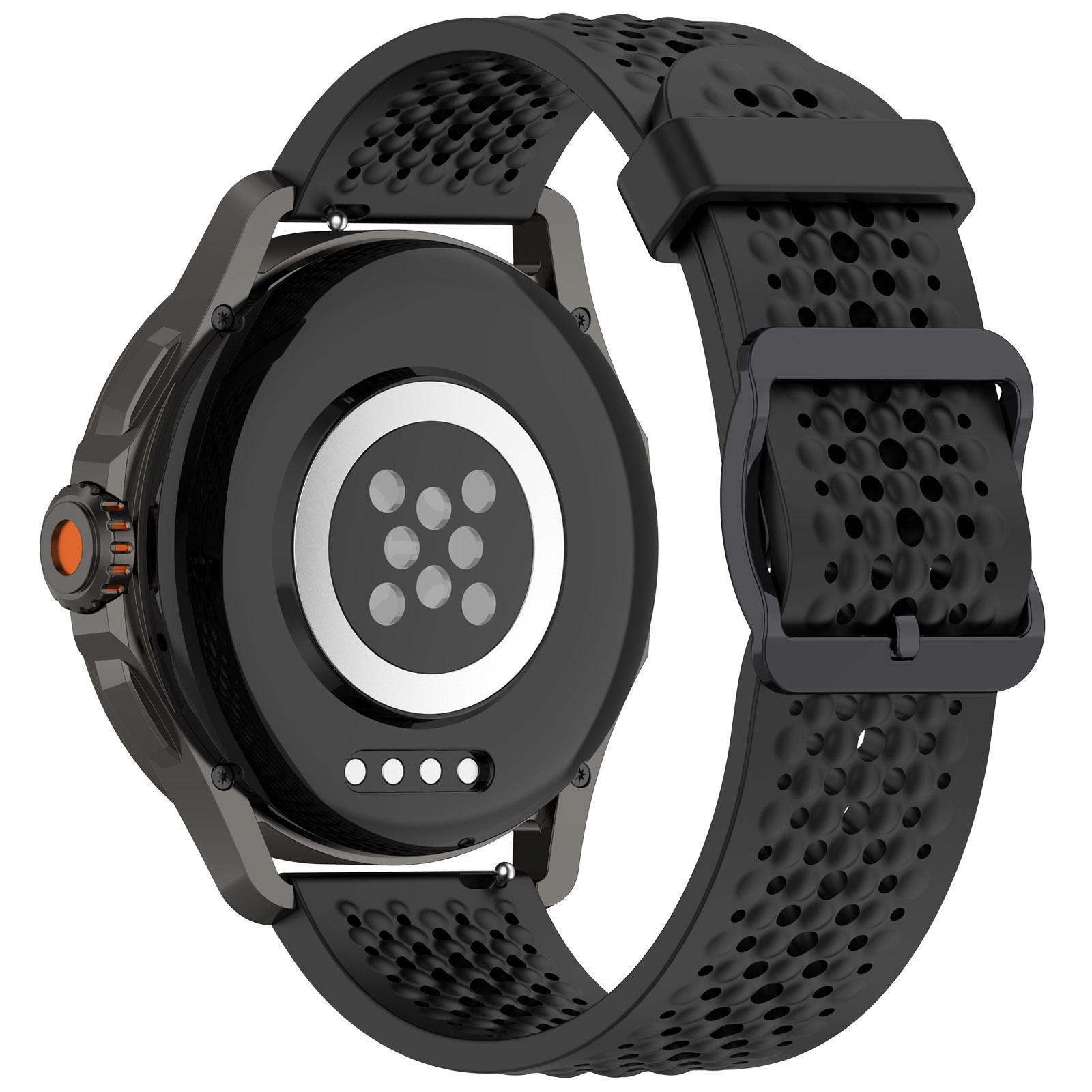 

For Xiaomi Watch S4 Sport/Samsung Galaxy Watch3 45mm/Watch 42mm Silicone 22mm Multiple Holes Breathable Watch Strap A