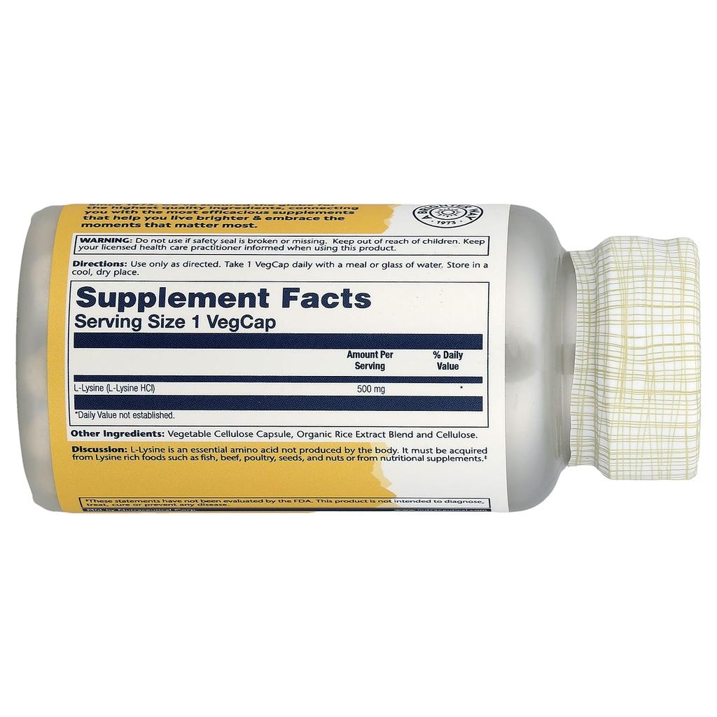 L-Lysin, 500 mg, 60 Gemüsekapseln