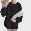 Plüschiger, verdickter, lockerer Rundhals-Langarmpullover - Damen Herbst/Winter Koreanischer Stil Studentenoberteil.