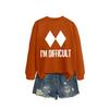 Womens Oversized Loose Fit Hoodie Sweatshirt With Print Design Comfortable Casual Top