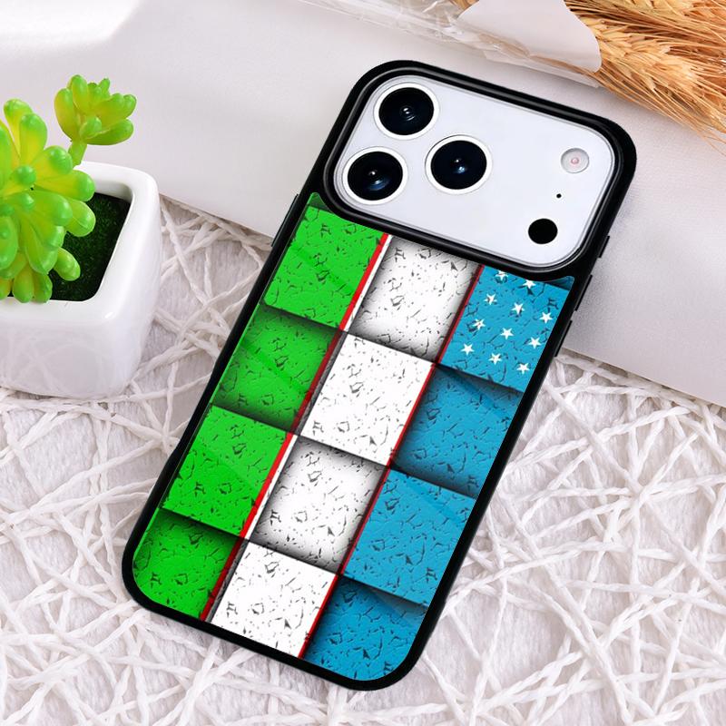 Uzbekistan Flag Coat Of Arms Shockproof Phone Case for iPhone 17 Air 16e 15 11 12 14 13 Pro Max Cover Coque
