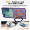Matte 360° Spin Stand Cover for Samsung Galaxy Z Flip 7 Magnetic Mobile Phone Case with Ring Kickstand Cases Ring Holder New