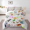 Alphabet Animal ABC Chart Bedding Set (1 Duvet Cover, 2 Pillowcases, Duvet Not Included), A To Z Animals Educational Print